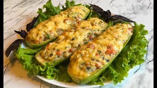 Запеченные Кабачки / Лодочки из Кабачков / Фаршированные Кабачки / Stuffed Zucchini / Простой Рецепт