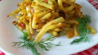 Спаржевая фасоль-очень вкусная закуска или теплый салат