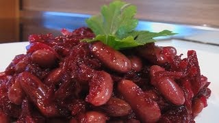 Салат из фасоли и свеклы . Очень вкусно!