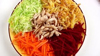 Салат Французский с жареной картошкой \ Обзор ножей CHIBUR