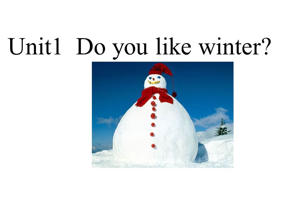 Unit1 Do you like winter
