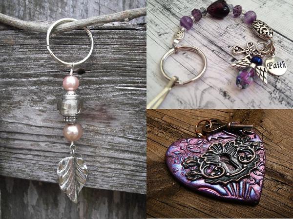 Брелоки из бижутерии
Фото сайта ru.pinterest.com