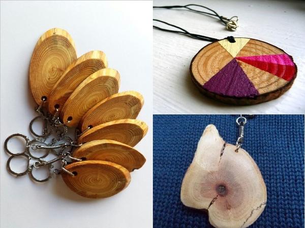 Брелоки из древесины
Фото сайта ru.pinterest.com