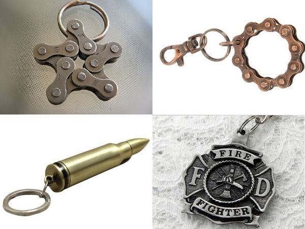 Брелоки из металлических деталей
Фото сайта ru.pinterest.com