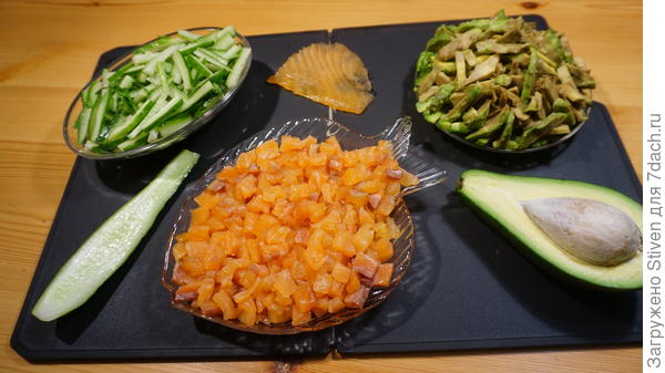 Порезать ингредиенты для начинки