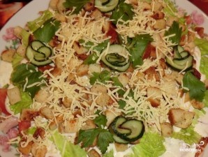 Салат с копченой курицей и сыром - фото шаг 6