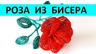 Роза из бисера мастер класс