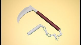 Como hacer un Kusarigama de Papel | Arma Ninja Casera