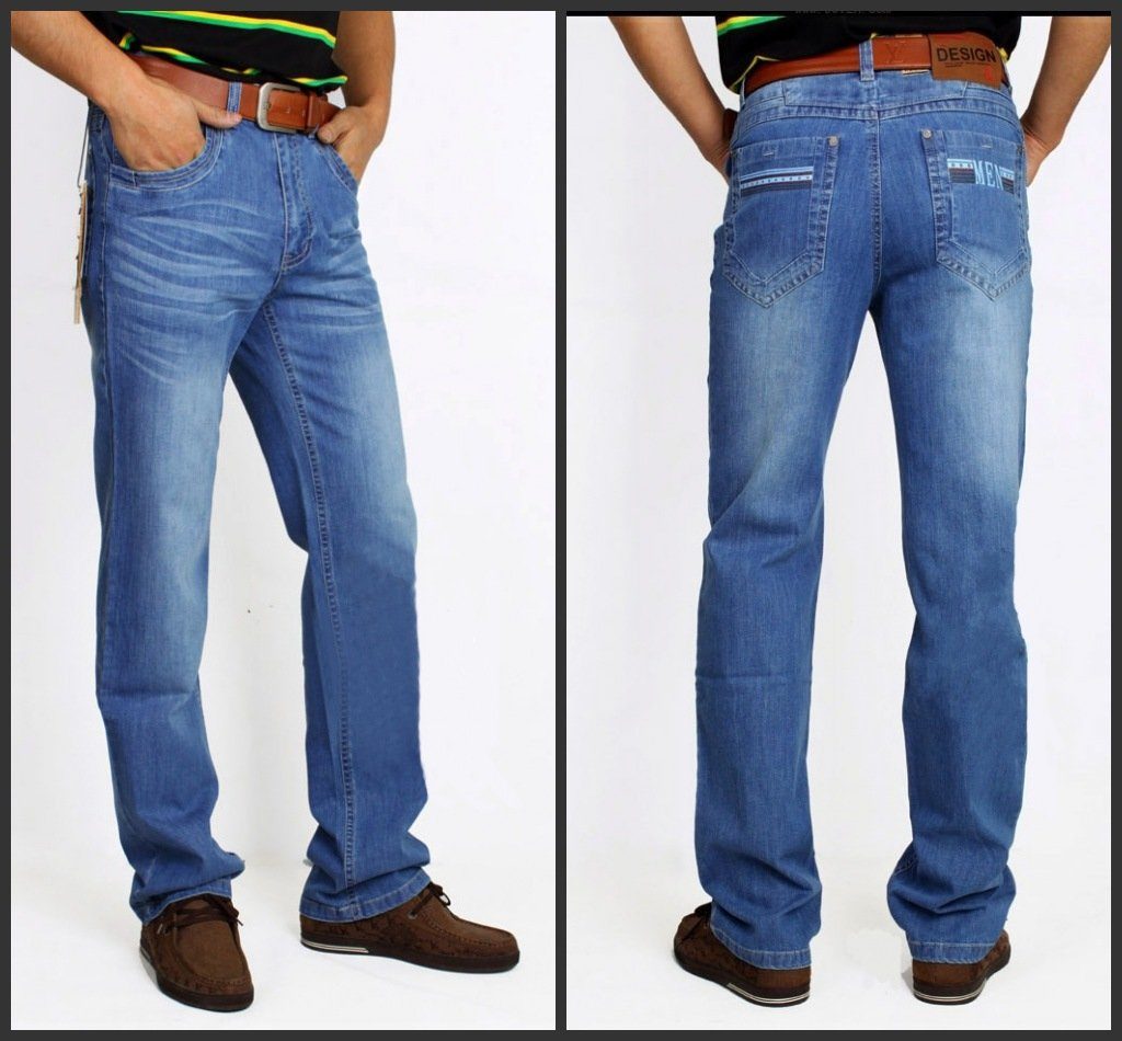 Стандарт длины джинсов прямого покроя.