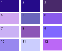Фиолетовые оттенки для цветотипа весна