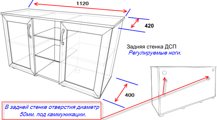 Схема тумбы под аквариум 200 литров