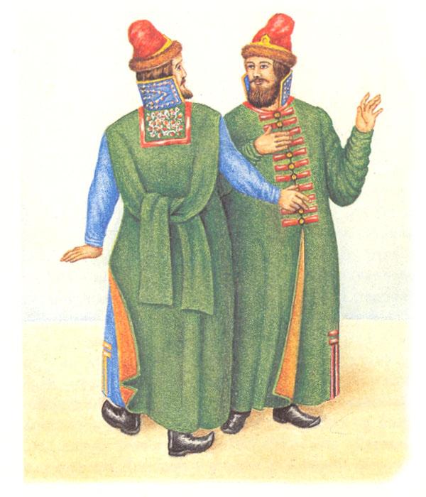 Одежда русских XVI-XVII вв. Кафтан, ферязь