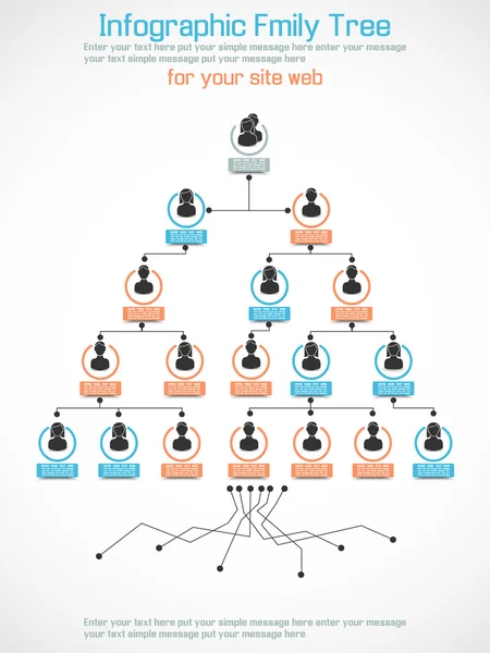 ИНФОГРАФИКИ СЕМЕЙНОЕ ДЕРЕВО — стоковый вектор