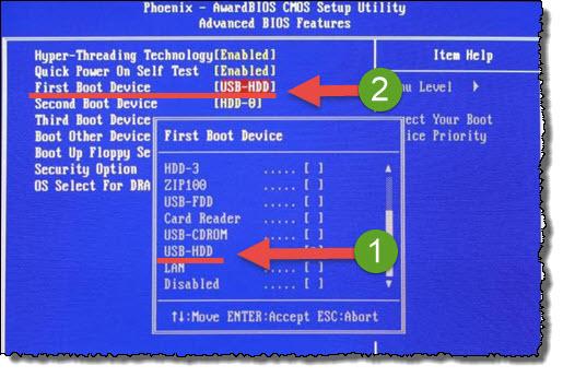  как включить загрузку с флешки в биосе
