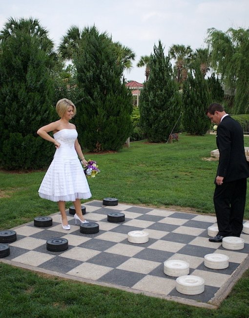 Большие шашки для свадьбы