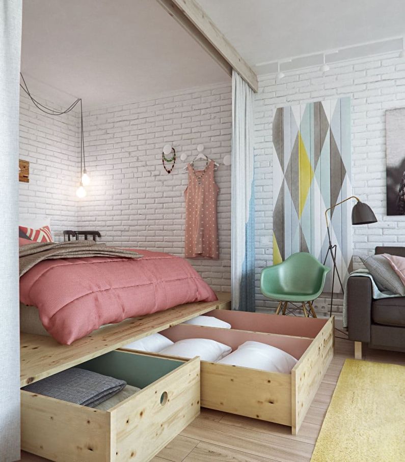 Дизайн маленькой спальни в хрущевке - фото