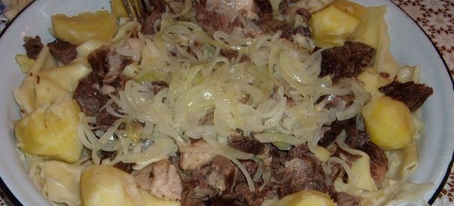 бешбармак с картошкой классический рецепт