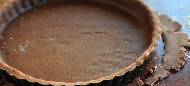 песочное шоколадное тесто для торта