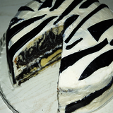Торт "зебра" с творожно-масляным кремом