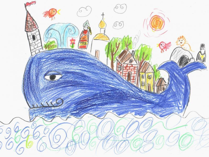 Рисуем Чудо-юдо рыбу-кита, или Мир на моих плечах