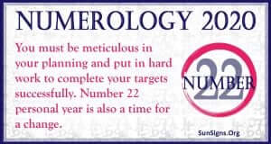 Number 22 - 2020 Numerology Horoscope