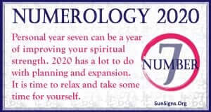 Number 7 - 2020 Numerology Horoscope
